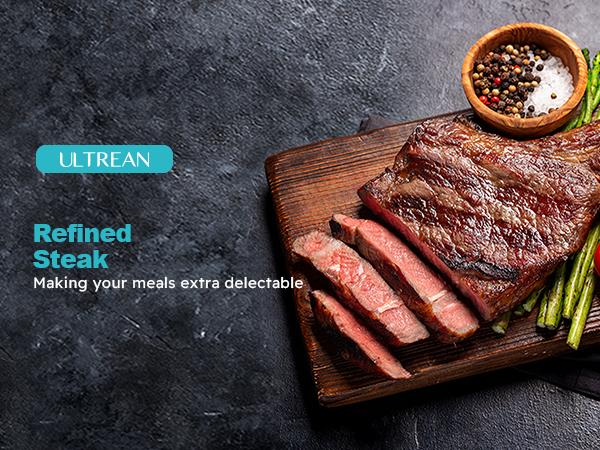 Ultrean Electric Salt & Pepper Grinder Sets, 2pcs Rechargeable, Adjustable, Modern Stainless Steel Construction, Seasoning Auto Dust Lids, LED one-hand operation Kitchen Utensils