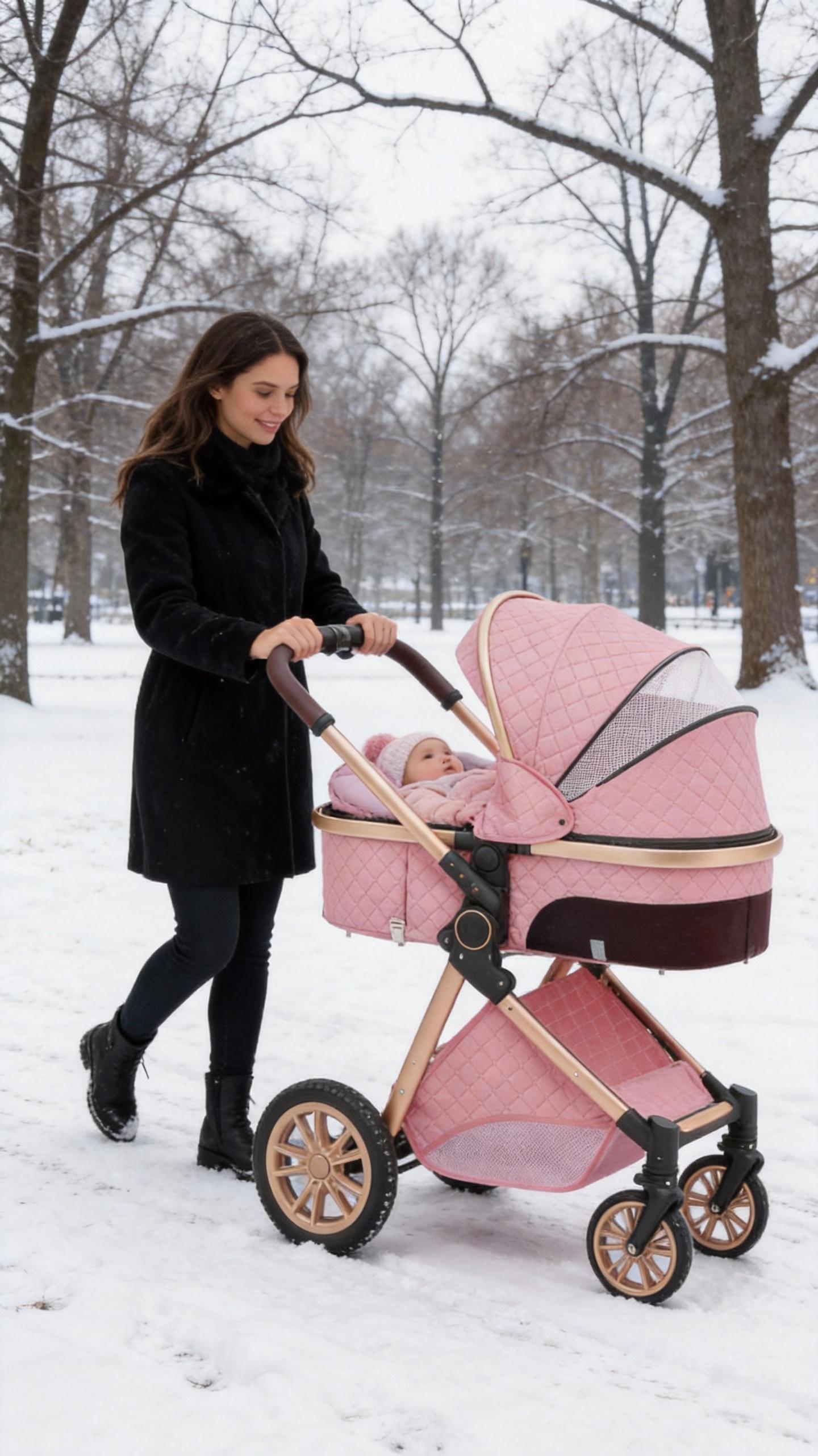 All in One 4 in 1 Baby   System with Car  and Bassinet for Newborns, Lightweight Infant Buggy with Reversible Push, Adjustable  and Smooth Shock Absorbing Wheels, Safe Comfortable  for Everyday Use and  electric stroller travel vintage running seat 3-in-1