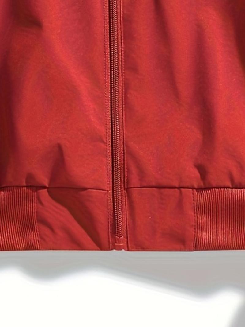 Men's Letter Print Stand collar racing driver Jacket, Loose Casual Sporty Long Sleeve locomotive Jacket for Fall & Winter, Men's Outerwear for Daily Wear, Casual Fitted Jackets Men's Letter Print Stand collar racing driver Jacket, Loose Casual Sporty Long Sleeve locomotive Jacket for Fall & Winter, Men's Outerwear for Daily Wear, Casual Fitted Jackets