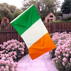 1pc Multi-Sized Irish Flag, Vibrant And Resistant to Fading, Features Brass Grommets, Suitable for Outdoor Use, Flagpole Not Included - Durable Polyester Fabric, Vivid Red And Blue Stripes, Weather Resistant Outdoor/Indoor Banner for Home
