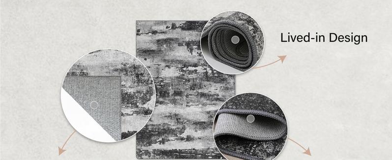 GENIMO Christmas Modern Abstract Design Area Rug Soft Lightweight Cushioned Feel Durable for Living Room Bedroom Dining Room Machine Washable Non-Slip Backing