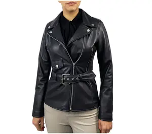 Nine West Biker Jacket in Soft Lamb Leather