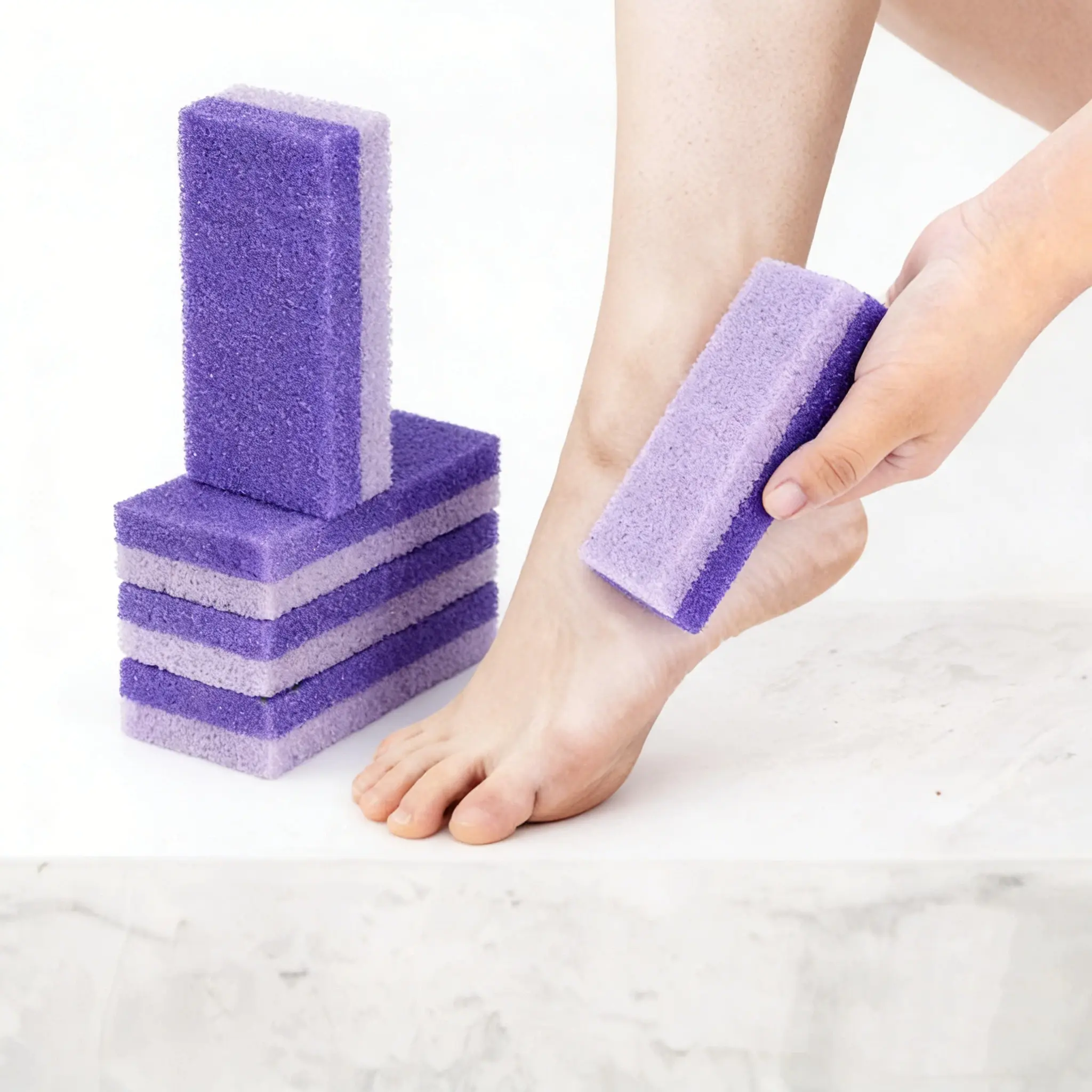 8 Pack Double-Sided Foot Pumice Sponge Pedicure Stone, Callus Remover Scrubber for Feet & Heels, Fast Dead Skin Removal At Home Pedicure Tool, At Home Pedicure Kit, Callus Maintenance Pack