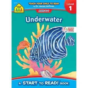 School Zone Underwater, Start to Read! Book Level 1: 16 Pages, Kindergarten, Reading Book, Sight Words, Rhyming, Vocabulary, Sentence Structure, Ages 4-6 (Start to Read! Book Series) Paperback – August 15, 2024