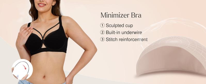 WMBras Women Seamless Push Up Padding Bras underwire Comfortable 3/4 cup Bra Buttery Soft Deep V Everyday Tshirt Bra