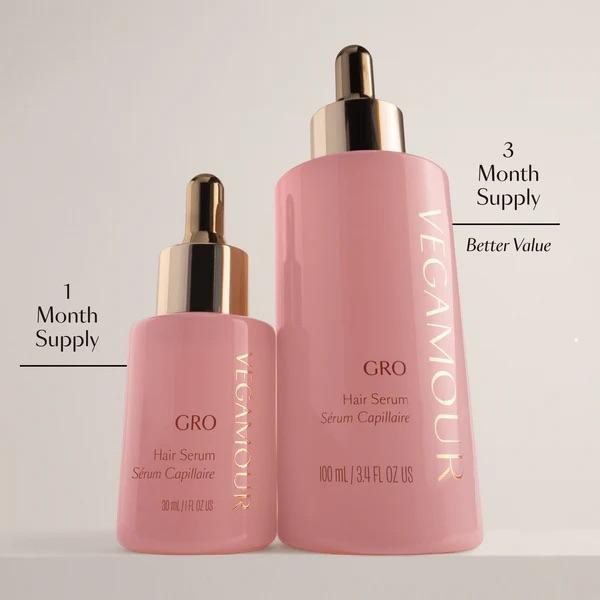 Vegamour GRO Hair Serum for hair thinning | #1 Prestige Serum for Thinning & Shedding, Strengthens Strands & Promotes Fuller, Thicker Hair Over Time, Plant-Based Formula