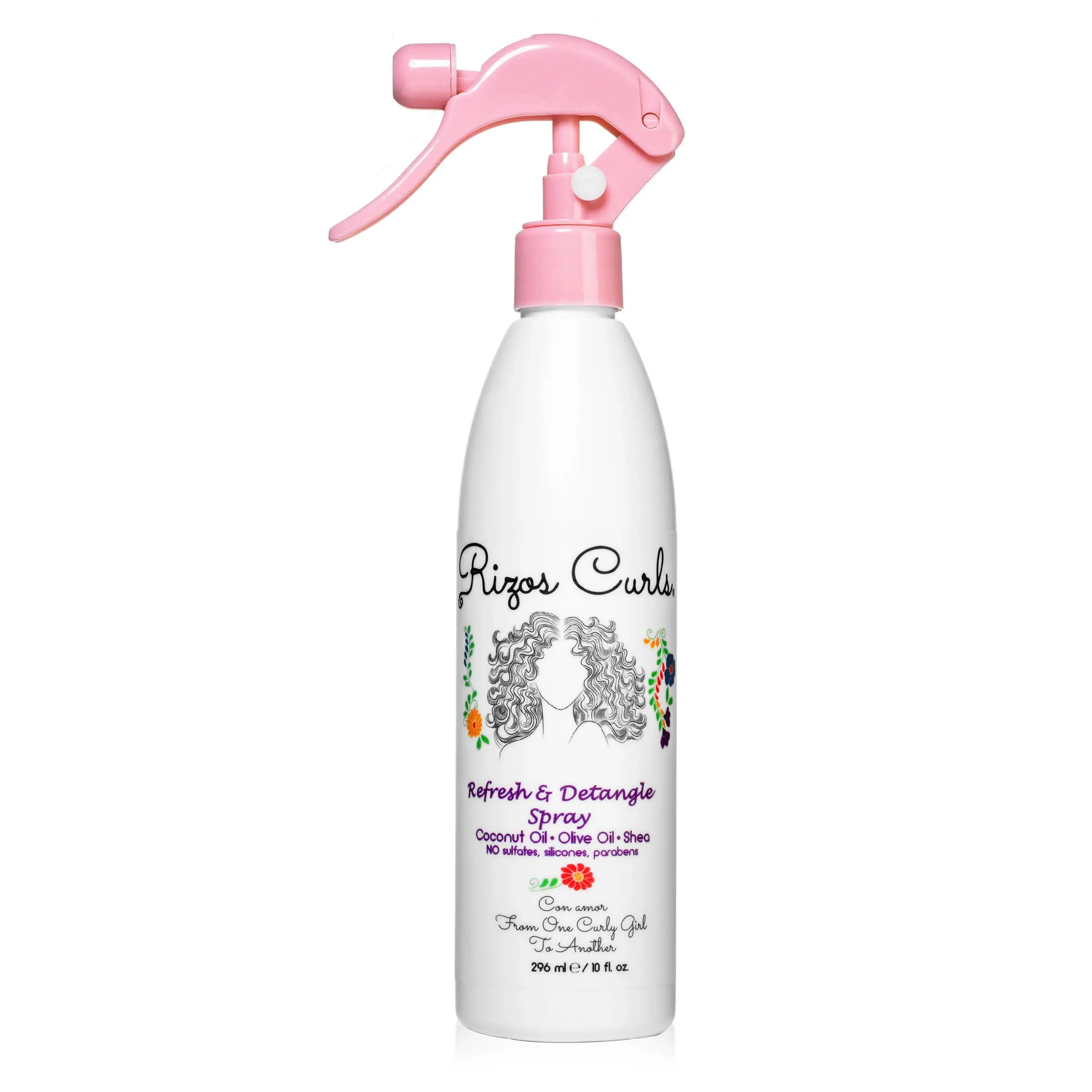 Rizos Curls Refresh & Detangle Haircare Spray with Aloe, Coconut & Shea Butter
