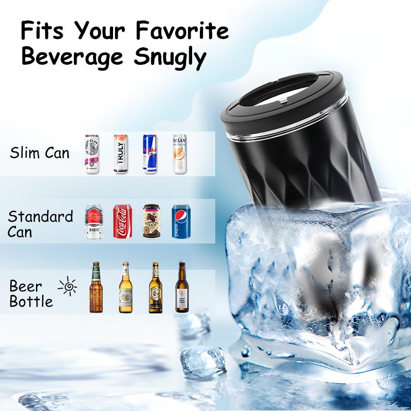 [Meoky]12oz Slim Can Cooler,Vacuum Insulated Stainless Steel,Portable for Different Can Heights，Universal 12-16oz Cans, Keep 12 Hours Cold，Camping、Travel、Parties