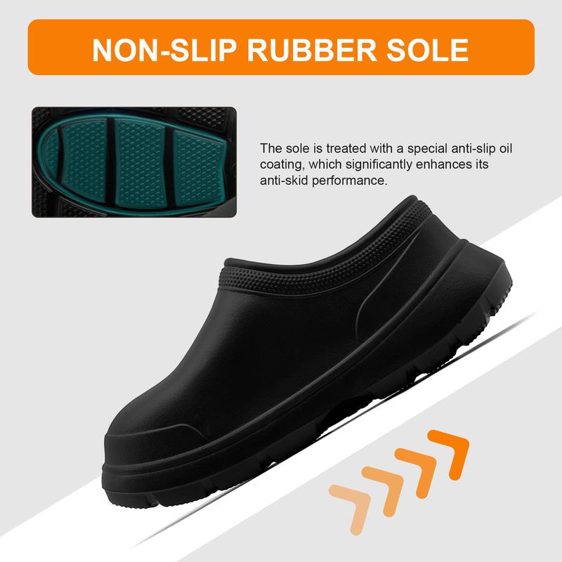 Lumubby Men's & Women's Chef Shoes Lightweight Non-Slip Work Shoes for Kitchens Hospitals Waterproof Oilproof Super Soft Cotton Memory Foam Comfort