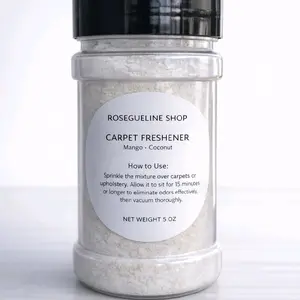 Roseguerline Shop Sample Size Carpet Freshener Odor Deodorizer 5 oz Clear Cotton, Mango & Coconut , Pineapple & Sage