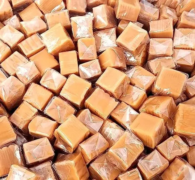 Caramel Cubes Candy - 2 Pound Bulk Pack (About 150 Count) - Individually Wrapped