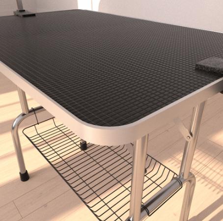 Foldable Pet Grooming Table! With Hanging Hooks + Storage Basket, Adjustable Height, Special Operating Table for Dog & Cat Bathing, Blowing & Grooming