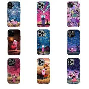 Courage The Cowardly Dog phone case,Cute Cartoon Dog Aesthetic phone case,Tough phone case,for iPhone 16/15/14/13/12/11/17 ProMax Plus for Samsung phones, suitable for both men and women, an excellent choice for Halloween, Christmas and Thanksgiving.