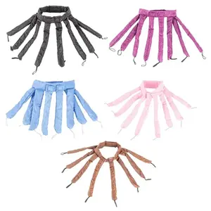 Detachable Magic Tape Octopus Hair Curler Sleep Headband Large Wave Heat-Free No Damage Lazy Sponge Hair Curler for Men Women Ch heatless curls rods curling iron