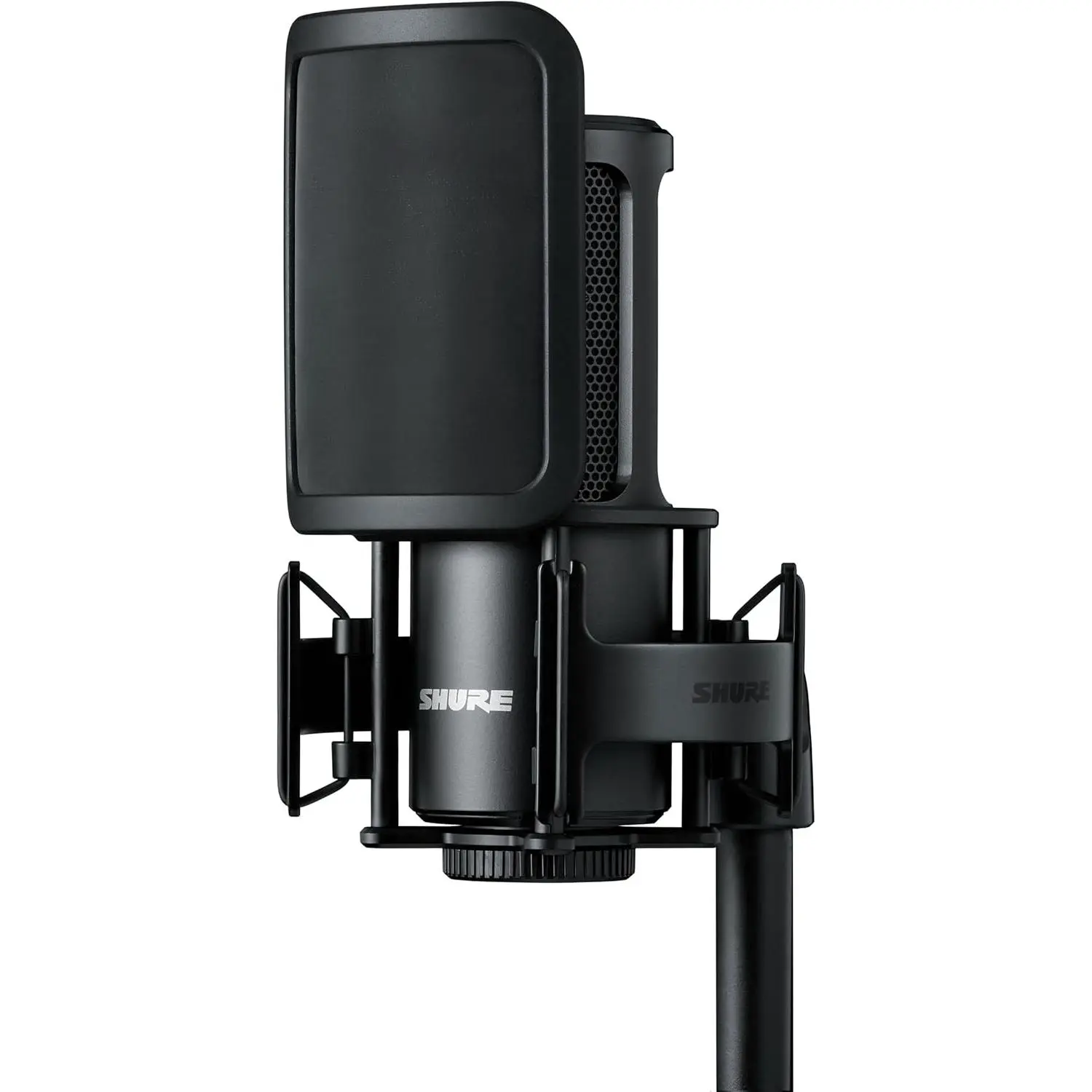 Shure SM4 Studio Recording Microphone Kit, XLR Home Studio Condenser Mic with Mix-Ready Audio - All-Metal Construction, Includes Detachable Magnetic Pop Filter & Shock Mount (SM4-K-KIT)