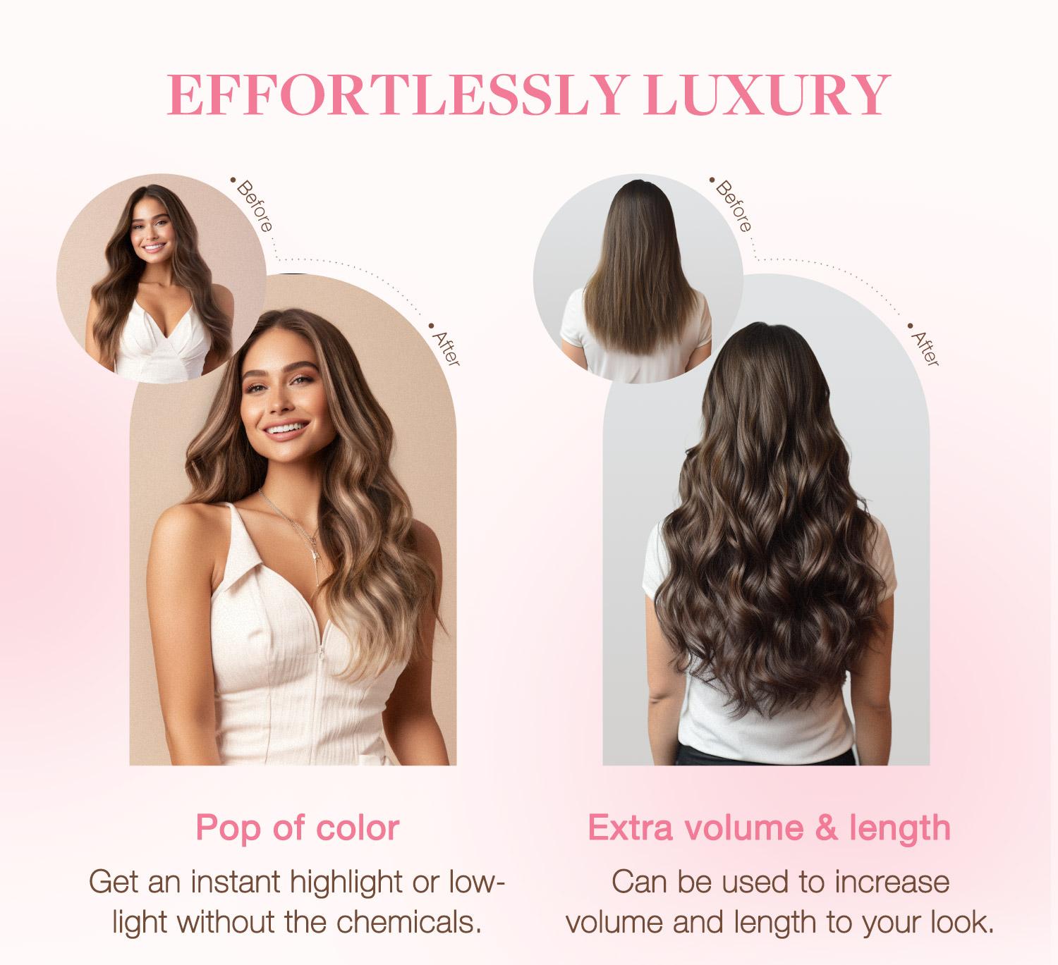 GOO GOO Clip in Human Hair Extensions Premium Quality Straight Remy Hair, 14-24inch  7/9pcs 120-170g, Quick Wear