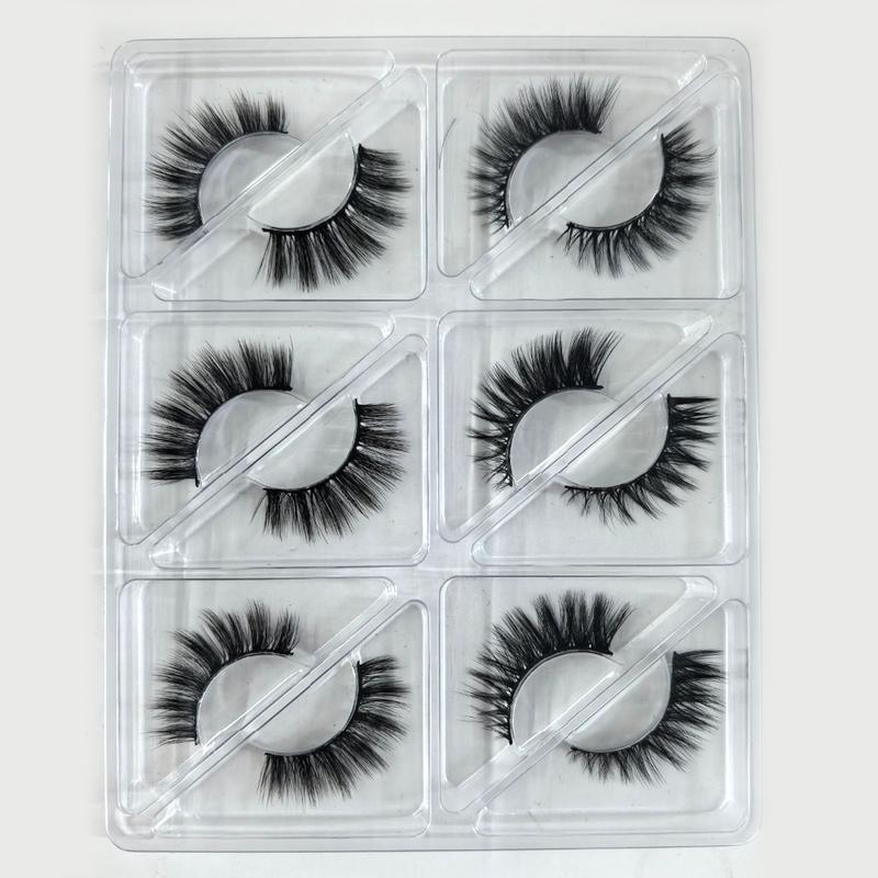 [NEW] 6Pairs 5D Eyelashes Makeup For Women Bling Hair Fashion