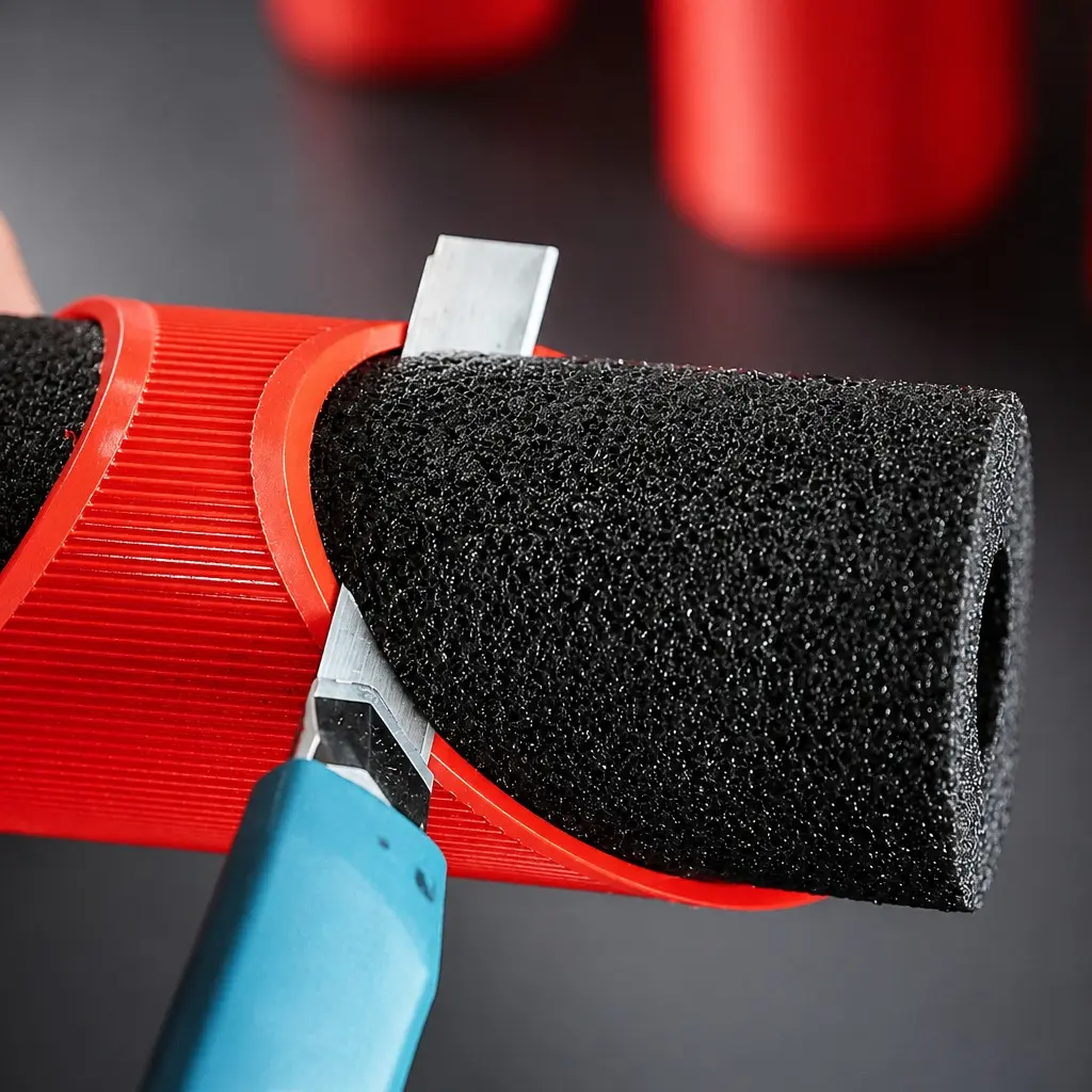 5-Piece Pipe Insulation Cutting Guide Set | 2.00"–3.00" Foam Pipe Cutter Tools | 45° & 90° Miter Guides for Thick-Wall Foam Pipe Insulation | Plumbing Kit