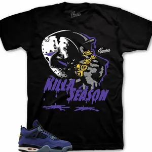 T-Shirt to Match Retro 4 Imperial Purple AJ4 - Killa Season Sneaker Tees