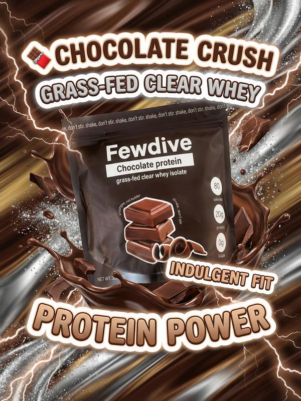 FEWDIVE Whey Isolate Protein Powder, high in CLA, easily absorbable, fresh and non-greasy taste, a dietary supplement for the body