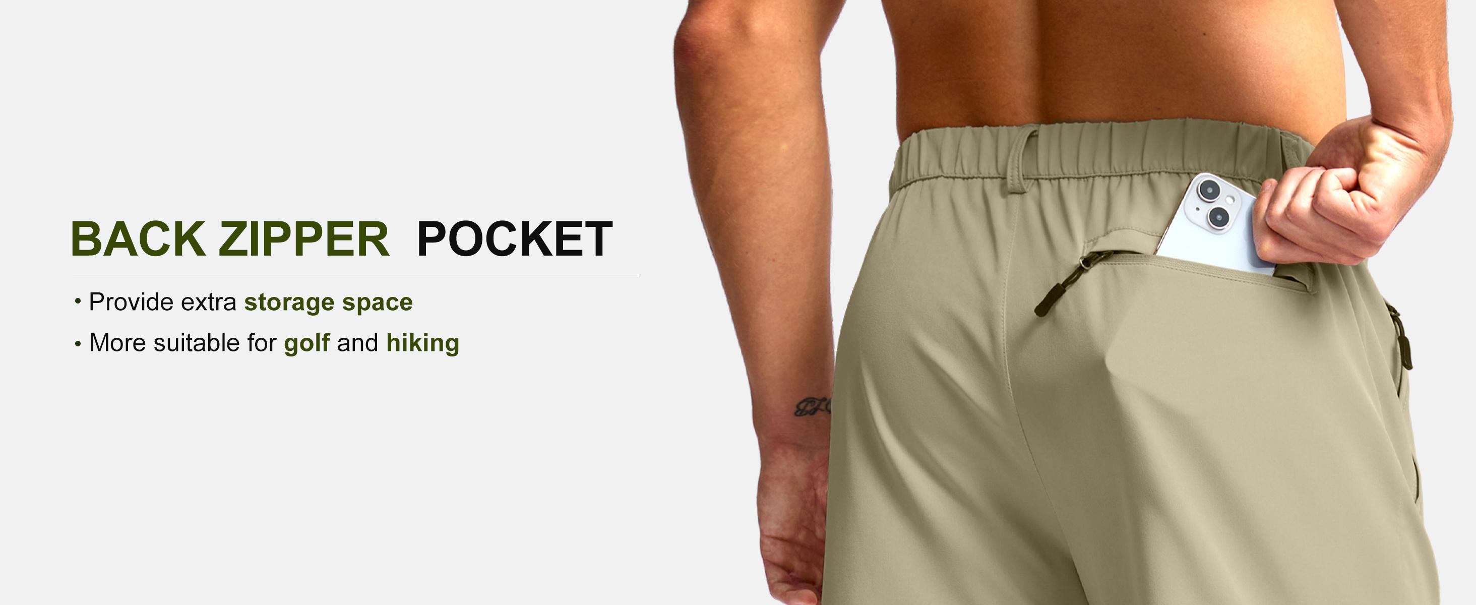 G Gradual Men's Hiking Shorts 7"/9"  Lightewight Casual Shorts for Men Quick Dry Stretch Golf Shorts with 3 Zipper Pockets Summer