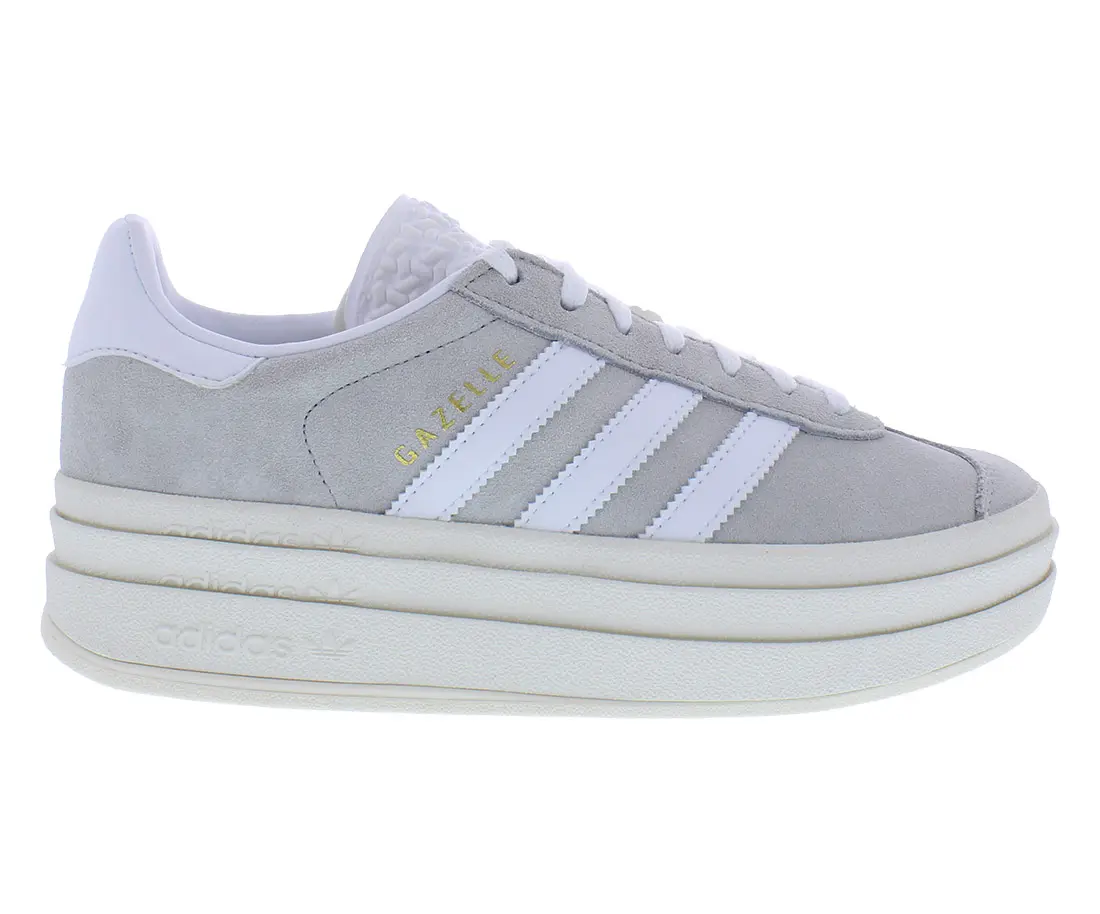 Adidas Women's Gazelle Bold Sneakers, Classic Suede Trainers with a Stacked Platform Sole, Casual Streetwear Footwear