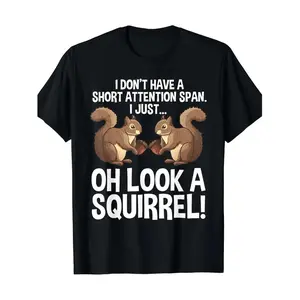 Funny Squirrel Graphic T-Shirt For Men And Women With Humorous Design Casual Round Neck Tee Perfect Gift For Pet Lovers