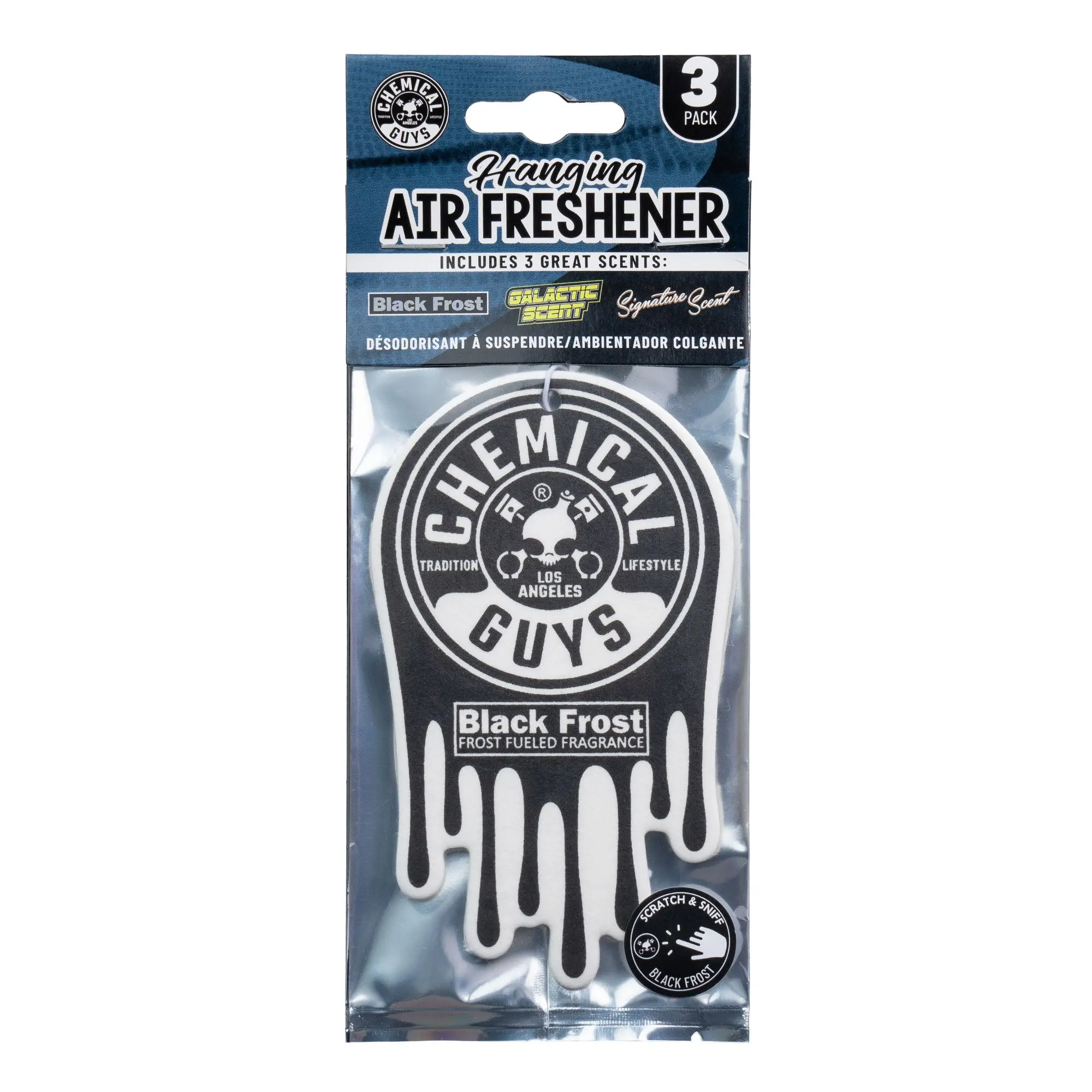 CHEMICAL GUYS Hanging Air Fresheners (3-Pack) – Long-Lasting Car Scents Variety Pack | Assorted Fragrances for Cars, Trucks, SUVs & More | Versatile Air Freshener, Car Interior Accessories, Car Aromatherapy, Auto Parts Accessories