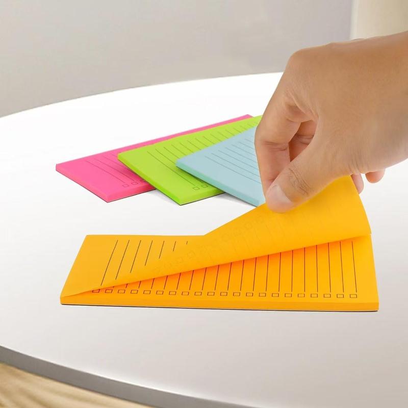 4 Pack Magnetic Notepads for Refrigerator with Pen Holder Grocery List Large Memo Pad For Home and Office