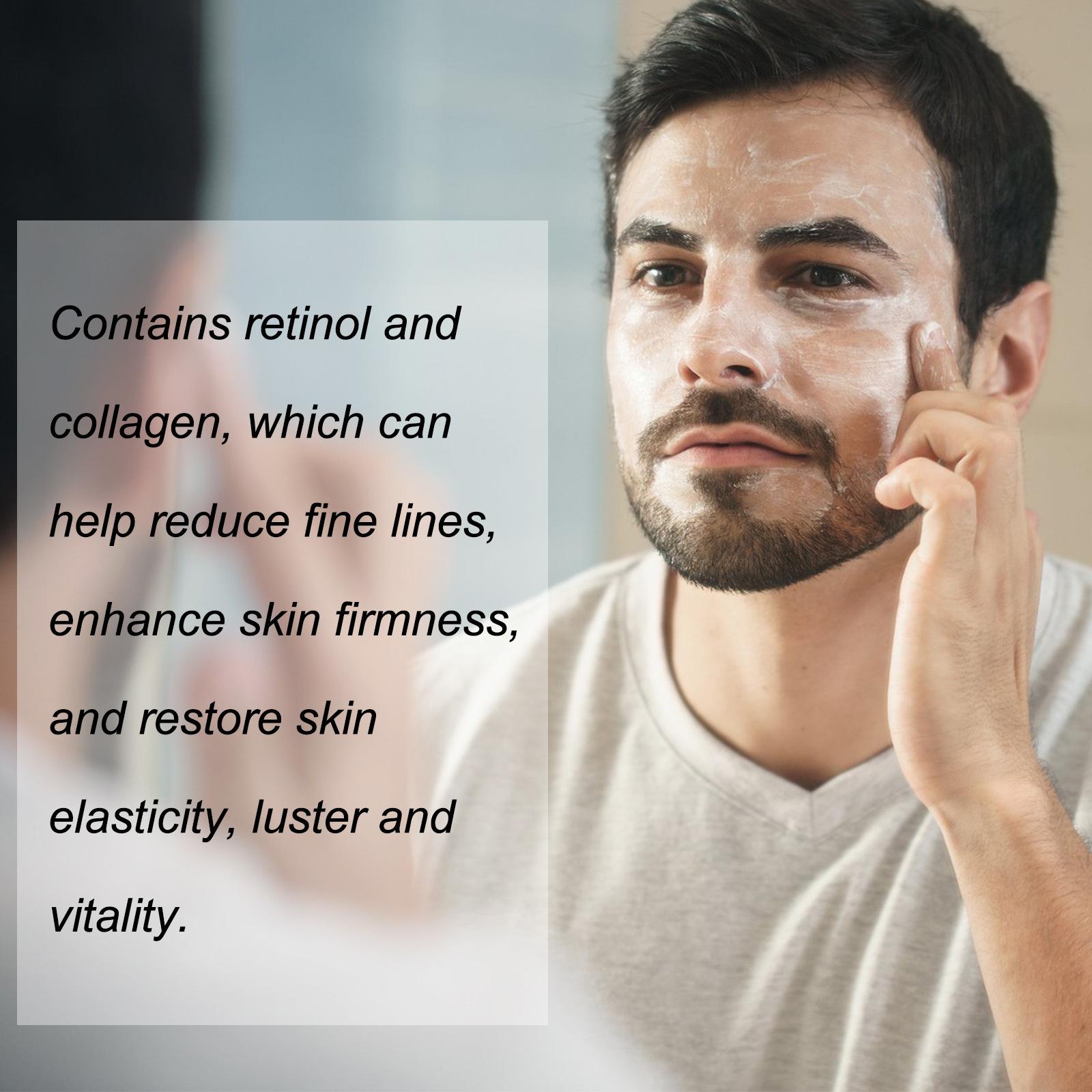 Men's Face Cream Moisturizer - Anti-Aging Cream For Men, Collagen, Retinol & Hyaluronic Acid - Day & Night - Facial Skin Care- Anti Wrinkle Daily Gentle