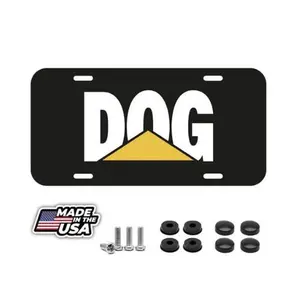 DOG joke funny caterpillar Puppy K9 Cat work Vehicle License Plate Auto Car Tag