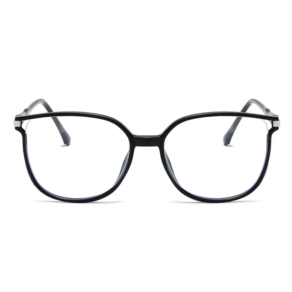 AOOLIA Unisex Classic Fashion Glasses, Full Rim TR90 Metal Frame, High Quality Blue Light Blocking Eyewear