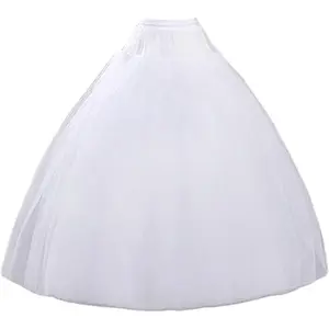 Hoopless Petticoat Crinoline Underskirt Skirt 8 Layers Floor Length Ball Gown Petticoat Underskirt Slip for Wedding