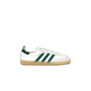 adidas Originals Samba OG Sneaker in Cloud White, Collegiate Green, & Gum3