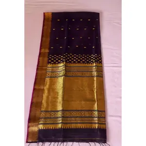 Resham Banarsi saree-Dark Purple