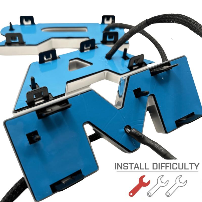 2019–2023 RAM 1500 Black Lighted Grille Emblem – White LED (Mopar Licensed)