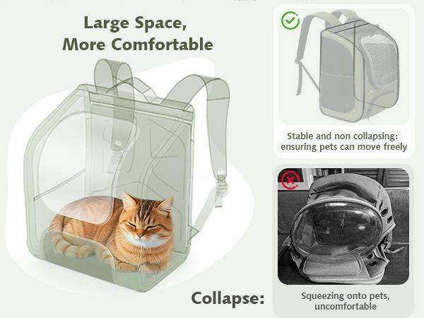 Pecute Space Capsule Pet Backpack Animal Carrier - Expandable Large Capacity, Breathable, UV-Protective for Cats and Puppies Pecute Space Capsule Pet Backpack Animal Carrier - Expandable Large Capacity, Breathable, UV-Protective for Cats and Puppies