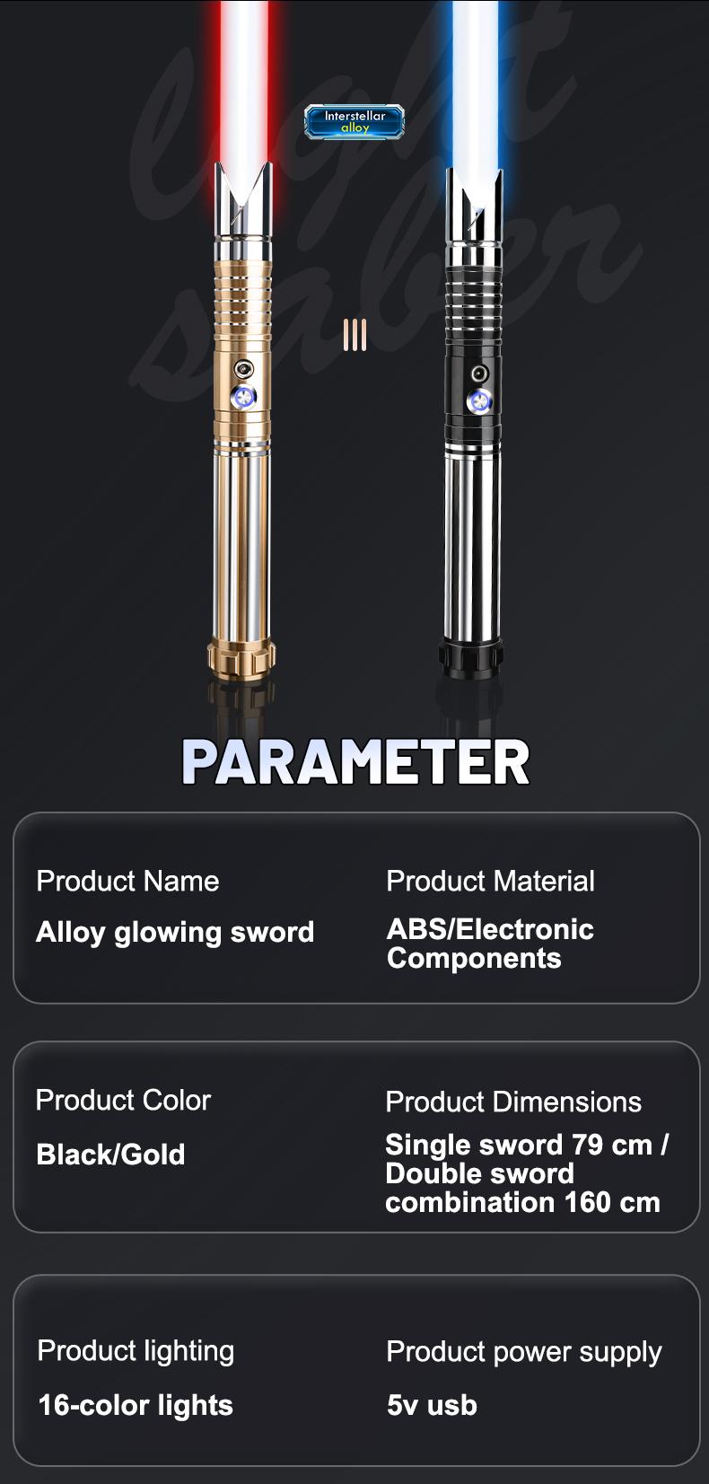 Smooth Swing Real Light Saber 16 Sound Fonts, Motion Control Light Sabers, Infinite Color Changing and 16 RGB Light Saber for Adults Support Heavy Dueling