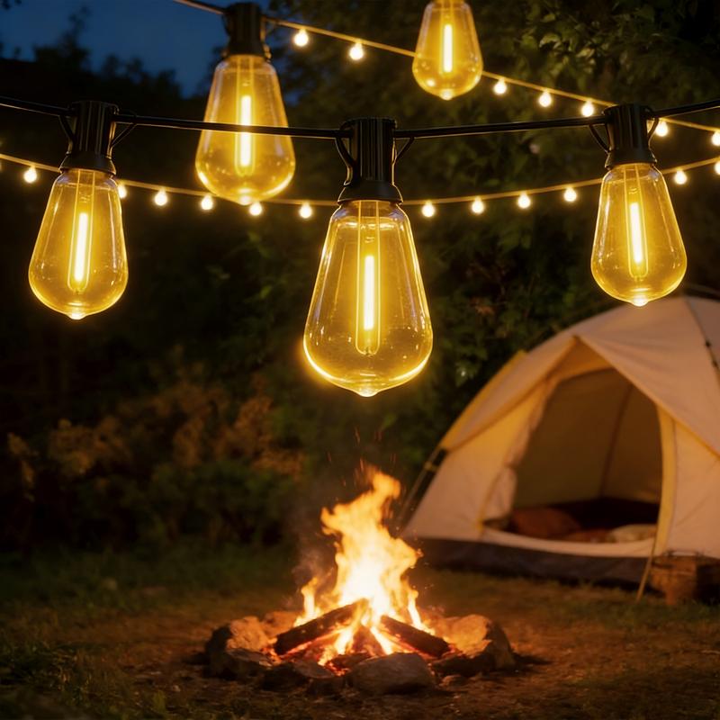 DAYBETTER 50FT/100FT Solar Outdoor String Lights, Dimmable Shatterproof ST38 Bulbs For Backyard, Porch, Garden, Christmas, Holiday Decorations,Festive Patio. DAYBETTER 50FT/100FT Solar Outdoor String Lights, Dimmable Shatterproof ST38 Bulbs For Backyard, Porch, Garden, Christmas, Holiday Decorations,Festive Patio.