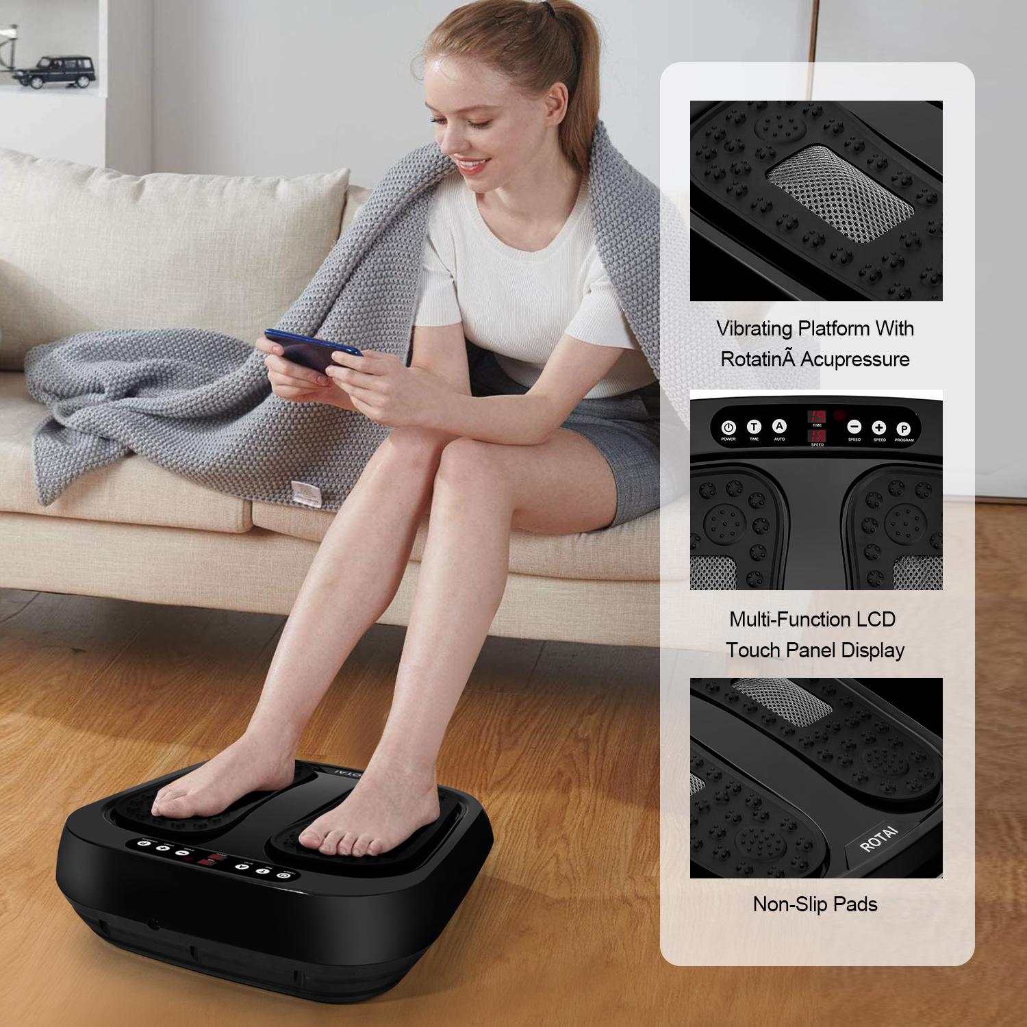 rotai vibration foot massager ROTAI Foot Massager with Heat Shiatsu Vibration Multi Relaxations and Pain  Relief Rotating Acupressure Electric Foot Circulation Device with Remote  Control (Orange) : Amazon.co.uk: Health & Personal Care