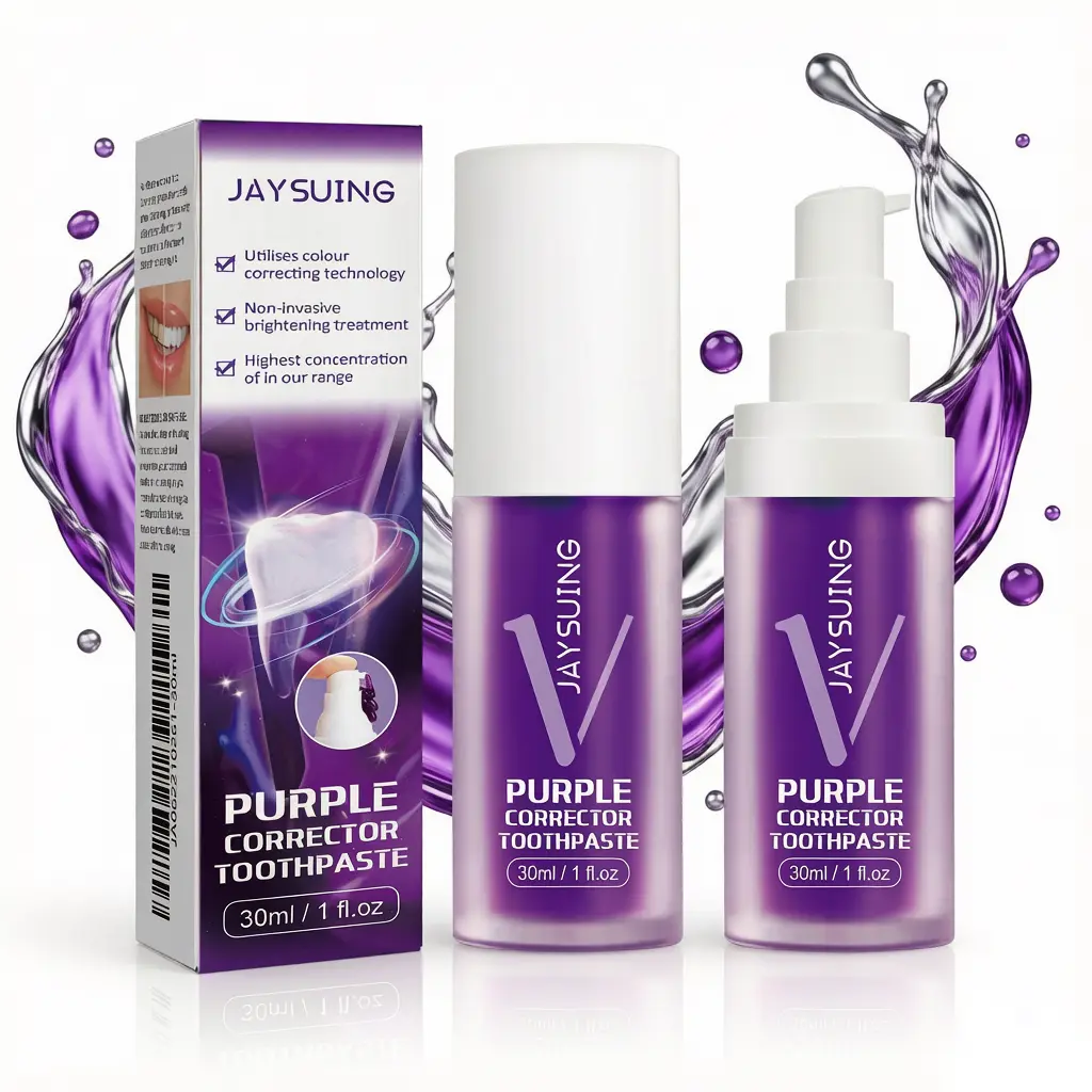 Viral Purple Toothpaste for Brighter Smile, Color Correcting Toothpaste with Fresh Mint Flavor, Daily Teeth Care