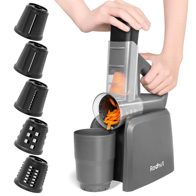 Redhut Multifunctional Electric Vegetable Cutter - 7-In-1 Multi-Functional for Chopping Slicing Mincing & Food Prep，and Interchangeable shape Vegetable Cutter Kitchen Utensils small kitchen gadgets