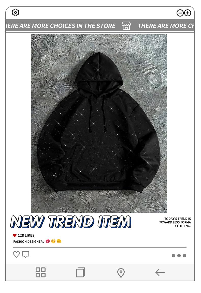 Men's Casual Knit Pullover Sweatshirt with Drawstring Adjustable Hood, Kangaroo Pocket Design, Suitable for Trendy Themed Parties, Outings, Street Dance, Daily Commutes, Outdoor Sports, Ideal for Autumn and Winter Wear Hoodie