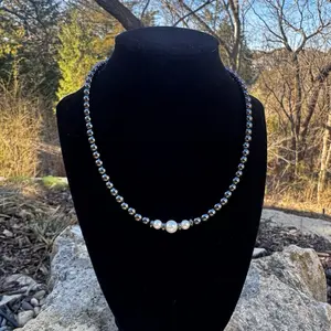 Silver Western Necklace With Stones