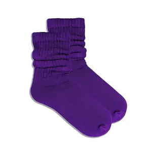 Purple Slouch Socks (Adult Medium) - Cotton Blend, Popular Style for Women and Teens, All Seasons Wear