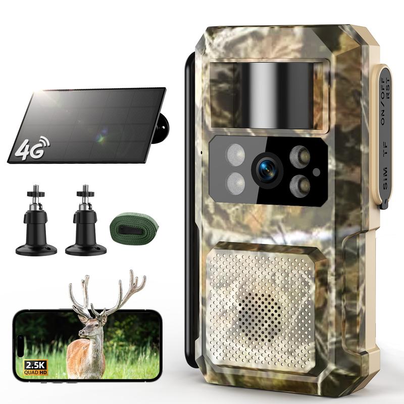 SeeVision 4G LTE Cellular Trail Camera with 360° View FHD Live Streaming Solar Panel Night Vision Motion Detection Two-Way Audio for Hunting & Outdoor Security