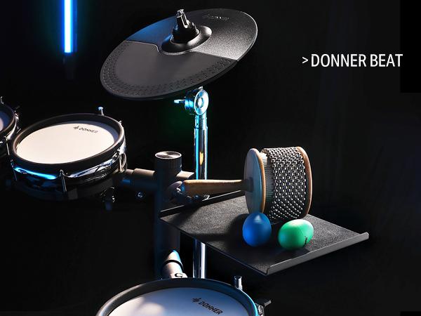DONNER Percussion Table - Stable Durable Tray for Drums with EVA Pad & Open Frame Design for Easy Access to Accessories DONNER Percussion Table - Stable Durable Tray for Drums with EVA Pad & Open Frame Design for Easy Access to Accessories