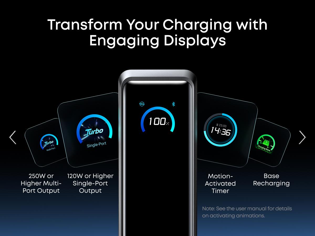 Anker Prime Power Bank, 20,100mAh/26,250mAh 3-Port Portable Charger with 220W/300W Max Output, Two-Way Charging, TSA-Approved, App Control, for MacBook, iPhone 17/16 Series, and More (Base Not Included)