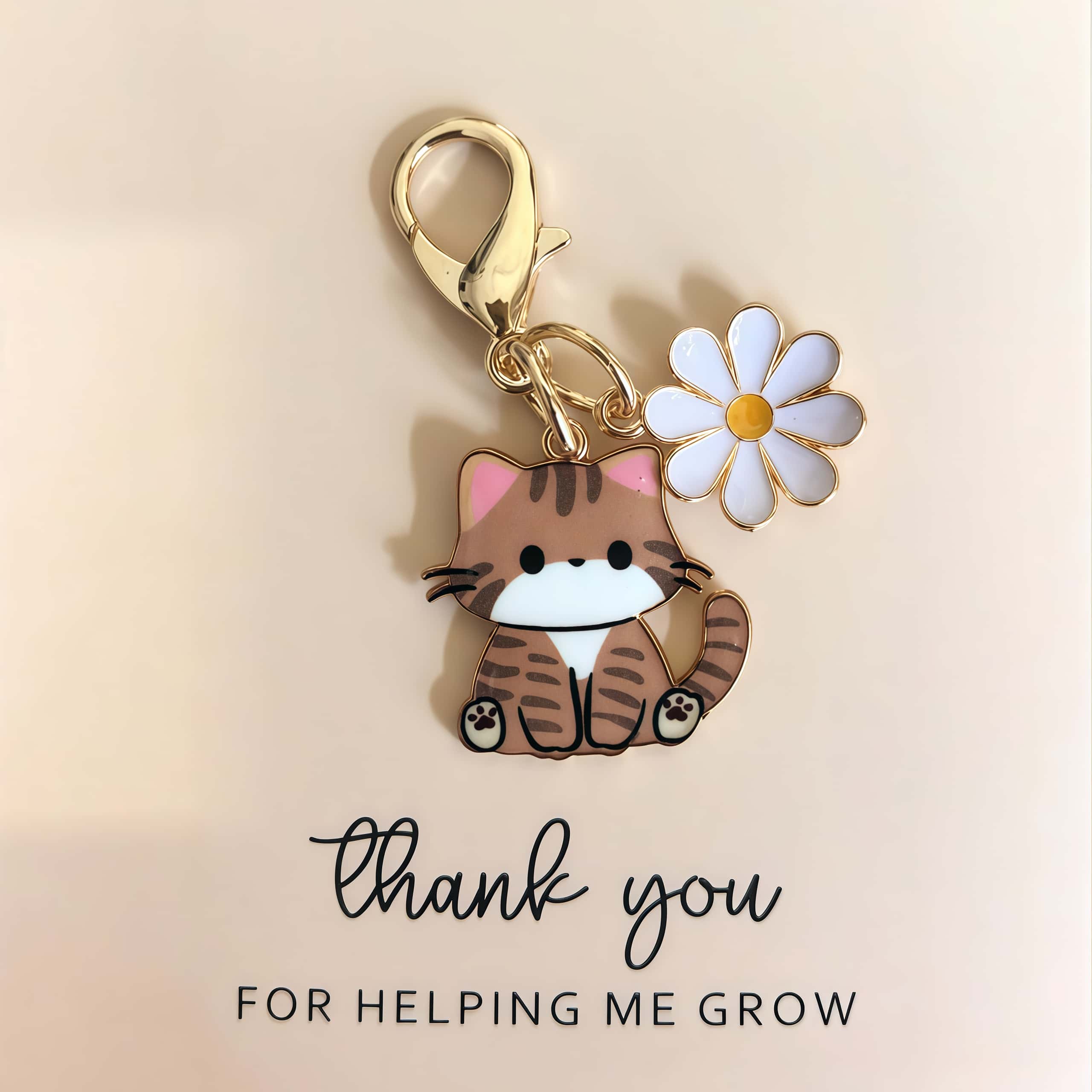 Set of 7 Pocket Hug Favors -Employee Appreciation Gifts Bulk for Coworkers with Exquisite keyring Pun NoteCards Quality Resin  Cute Cat Design ,FavorsDurable Card-MM