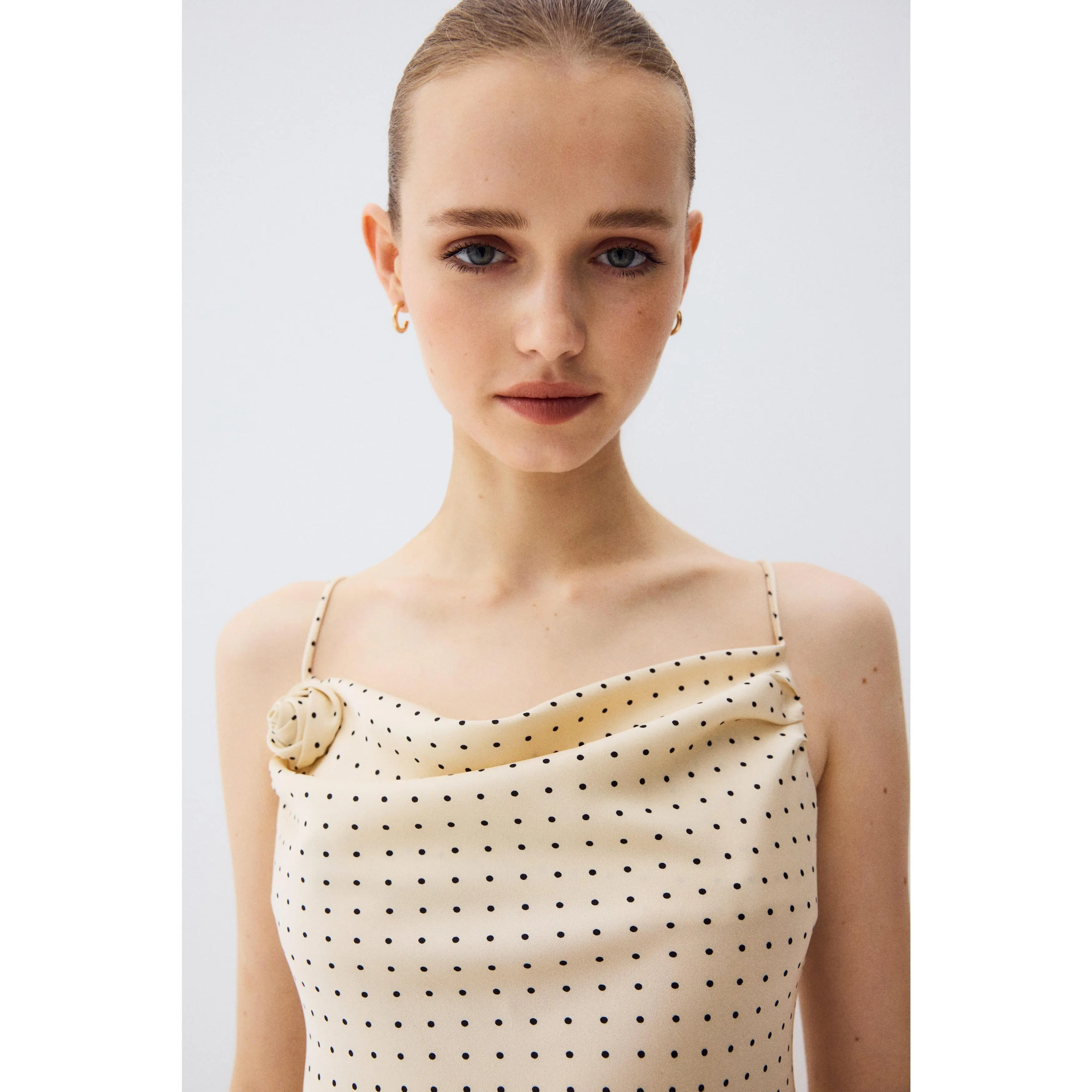 gold satin dress h&m louis louise gold marily dress – Lost & Found main image 1